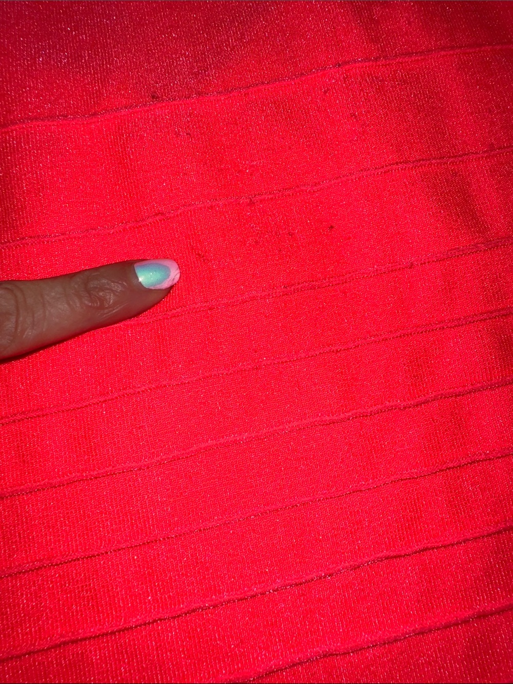 Bebe Sleeveless Bodycon Dress in Hot Coral - Picture 8 of 10